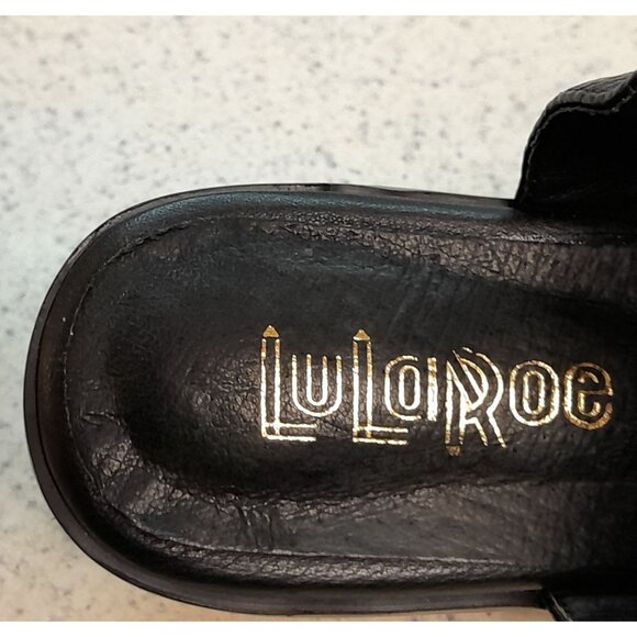 Lularoe Mob Wife Bratz Leopard Print Pointed Toe Slip On Mules Size 8B - Picture 7 of 7